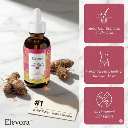 Elevora™ | Natural Hair Removal Oil with Cyperus Rotundus - For Face & Body